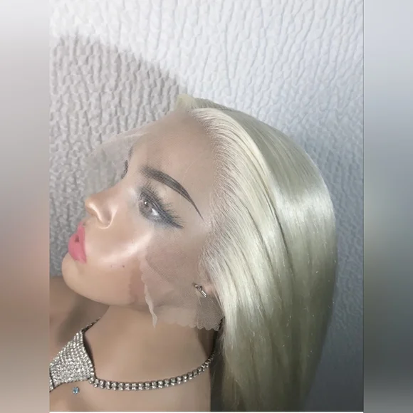 26 In Pale Blonde Lace Wig Human Hair - Picture 3 of 15